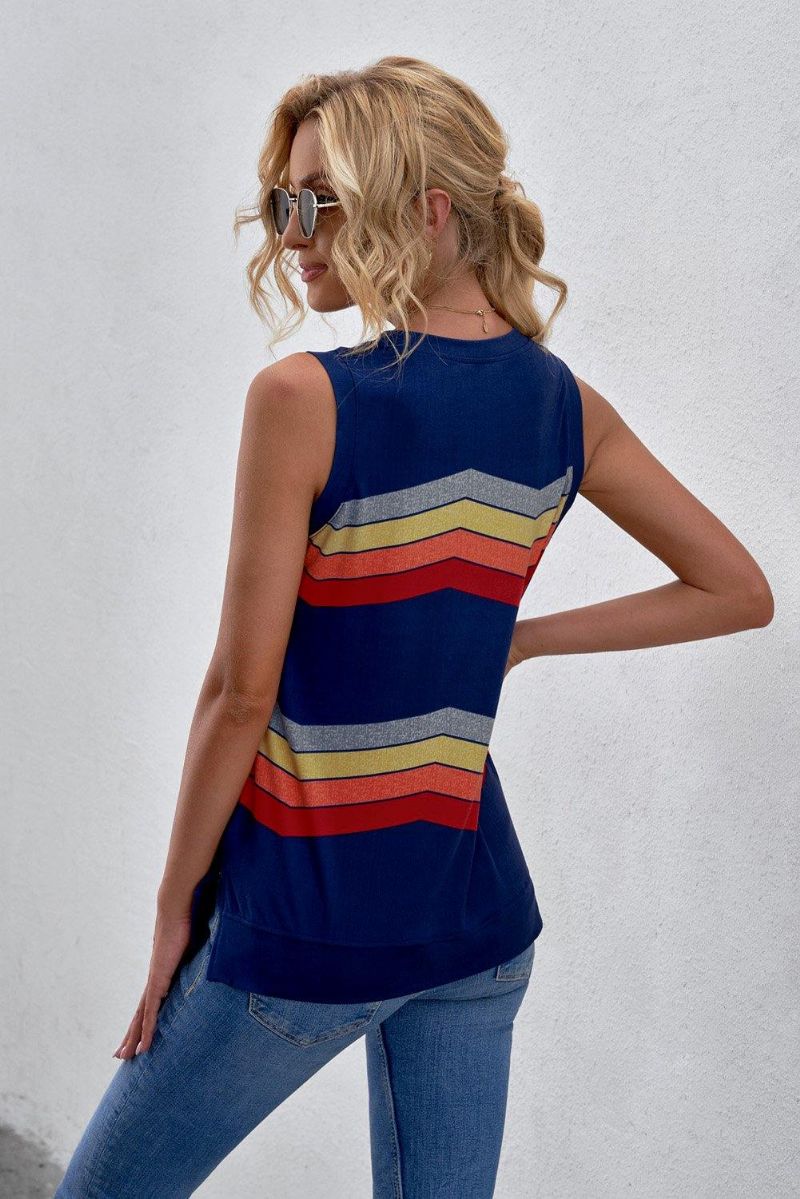 Värillinen Block Stripes Tank Top