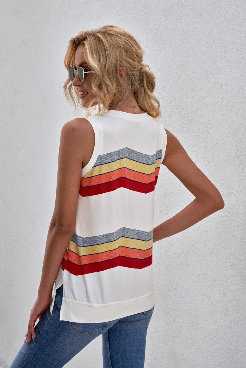 Värillinen Block Stripes Tank Top