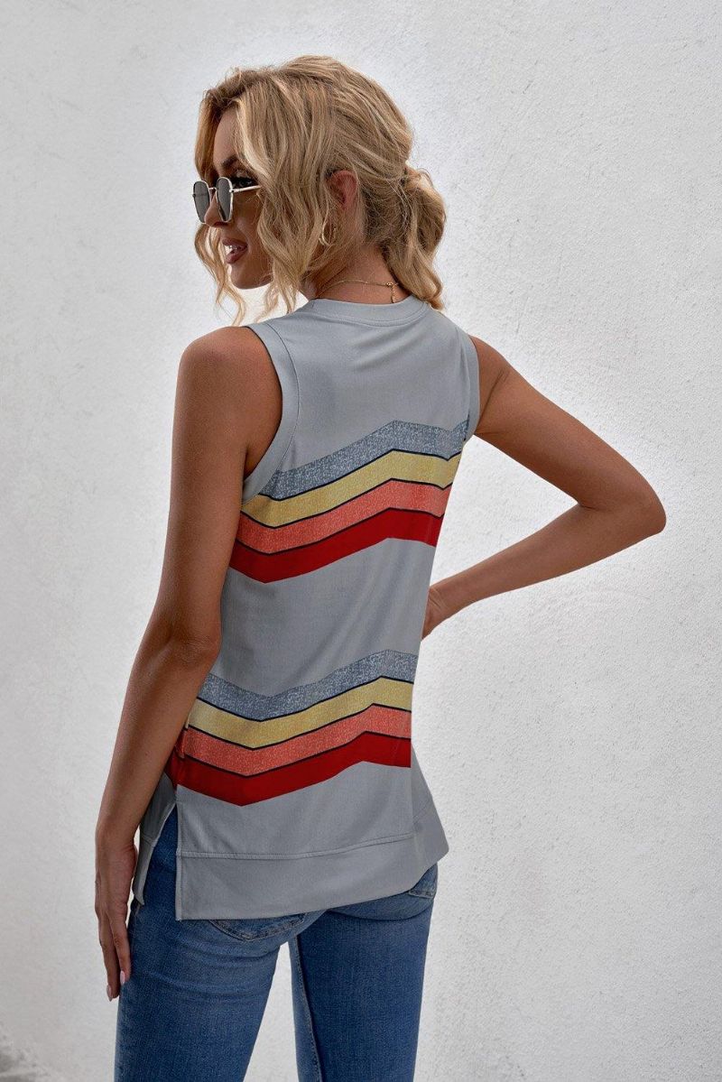 Värillinen Block Stripes Tank Top