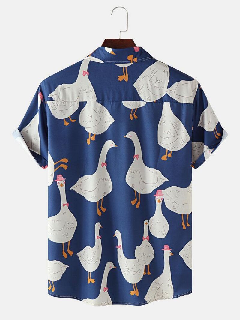 Miesten Funny Duck Print Paidat