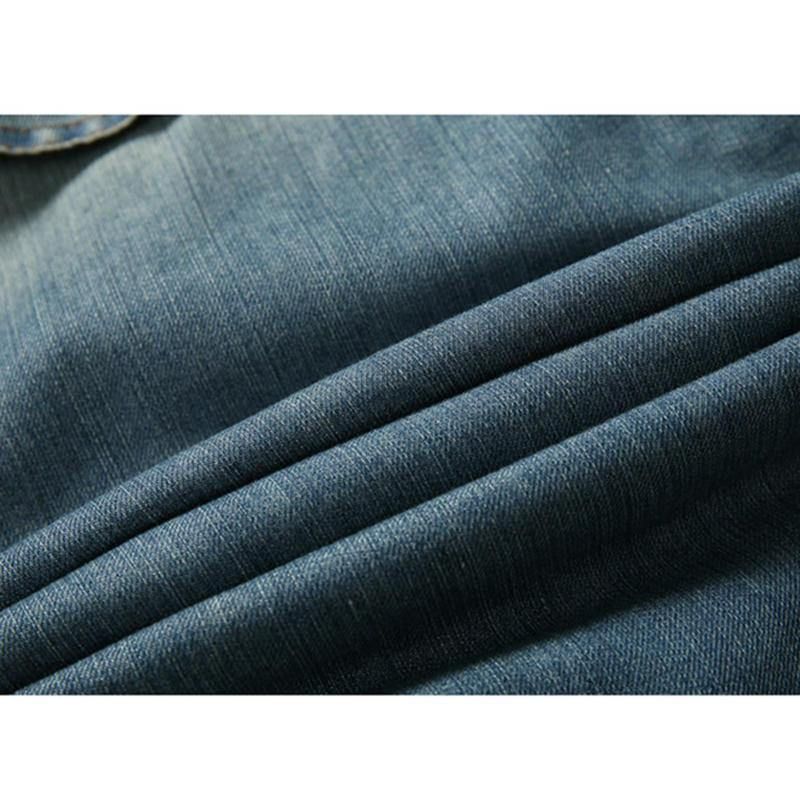 Miesten Muoti 100 % Puuvillaa Taskut Denim Fleece Paksutettu Stand Kaulus Rento Takki