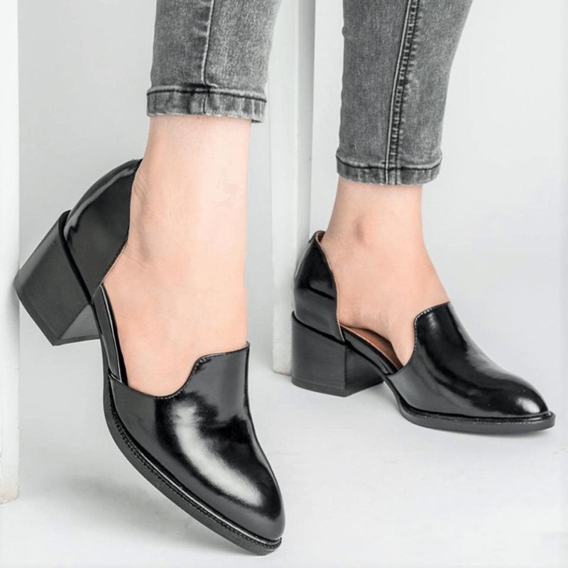 Us-Koon 5-11 Chunky Heel Pumps Rennot Slip On Kengät