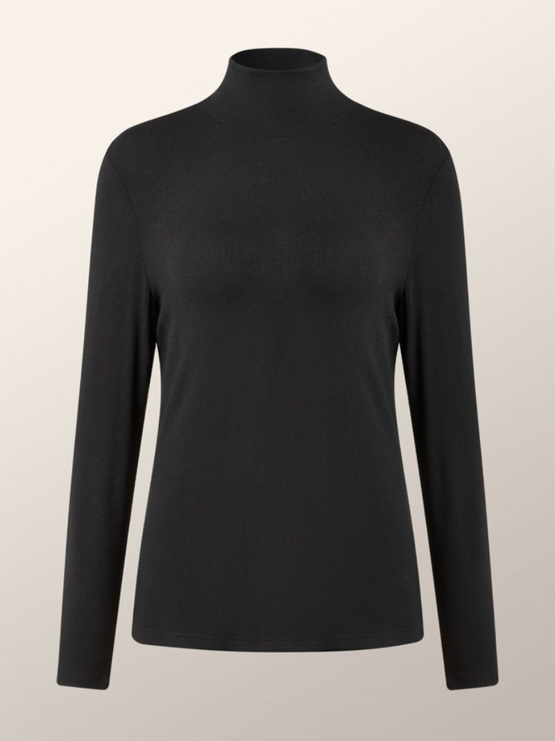 Autumn High Elasticity Turtleneck Simple Pitkähihainen Daily T-Paita