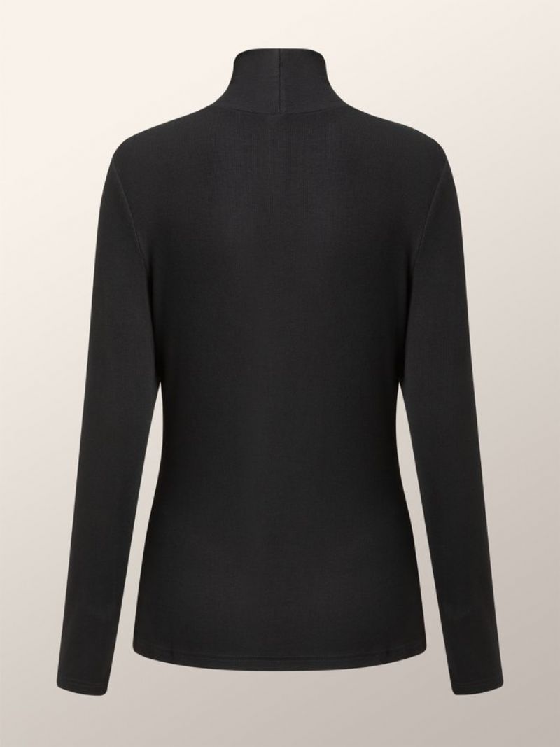 Autumn High Elasticity Turtleneck Simple Pitkähihainen Daily T-Paita