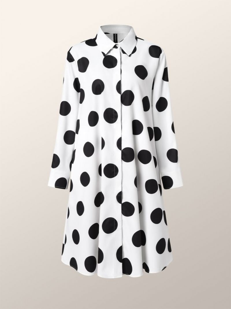 Pitkähihainen Paitakaulus Polka Dots Regular Fit Mekko