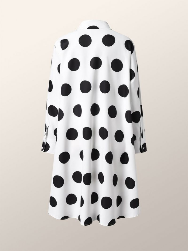 Pitkähihainen Paitakaulus Polka Dots Regular Fit Mekko