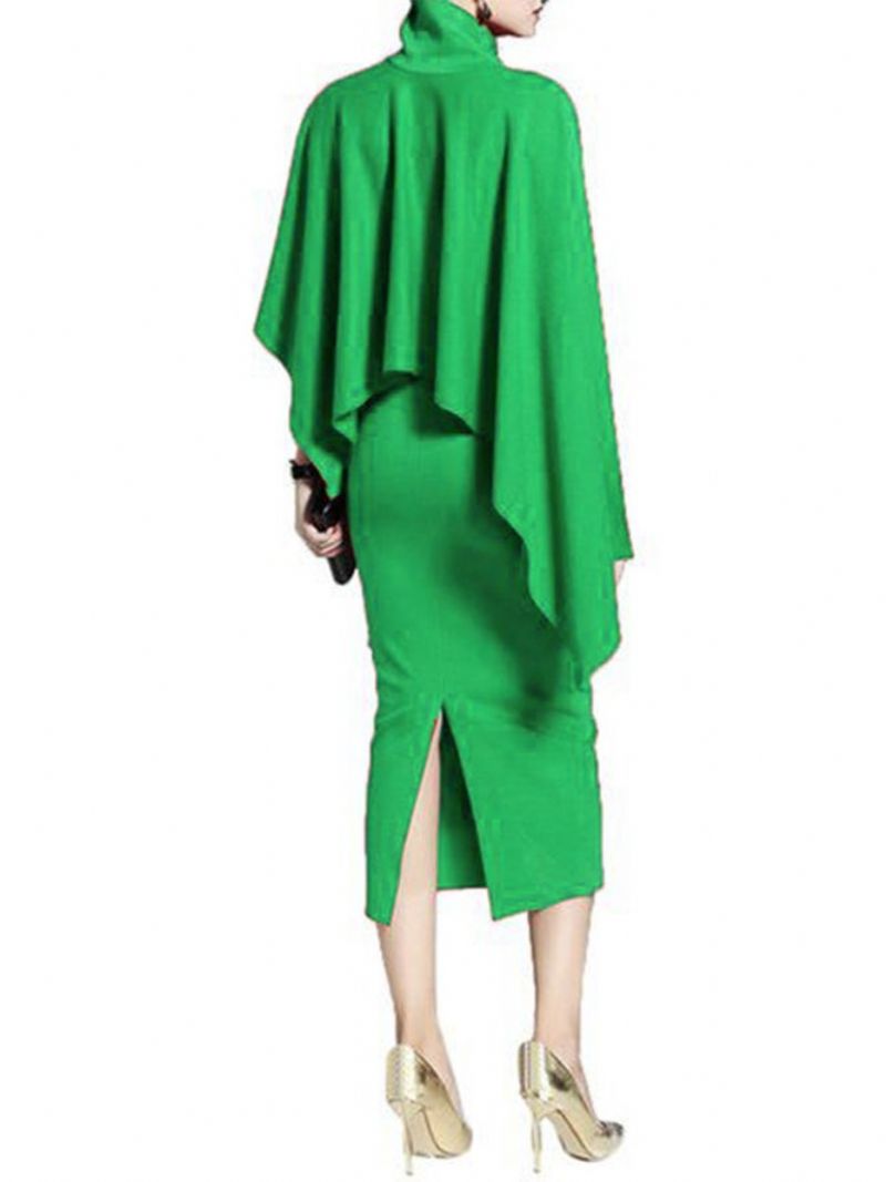 Turtleneck Elegant Plain Midi Mekko