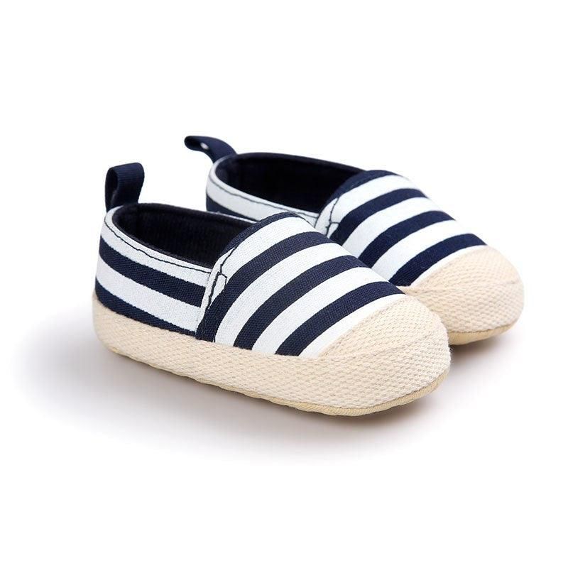 Pehmeät Baby'S Striped Cotton MoCCasins