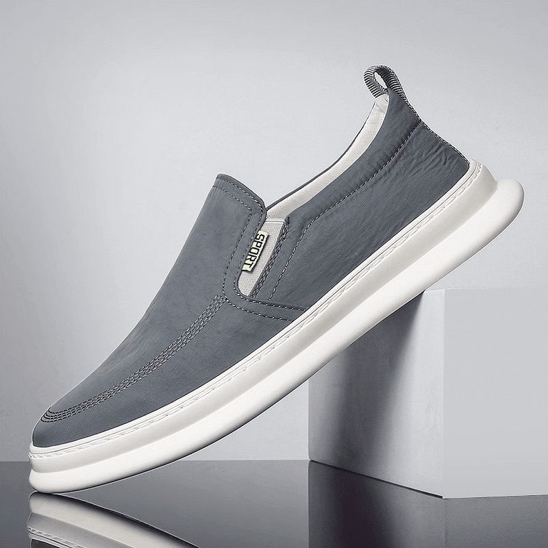 Miesten Ice Silk Cloth Kankaasta Valmistettu Hengittävä Ajokengät Slip On Skate Sneakers