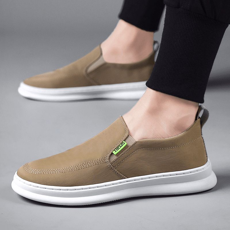 Miesten Ice Silk Cloth Kankaasta Valmistettu Hengittävä Ajokengät Slip On Skate Sneakers