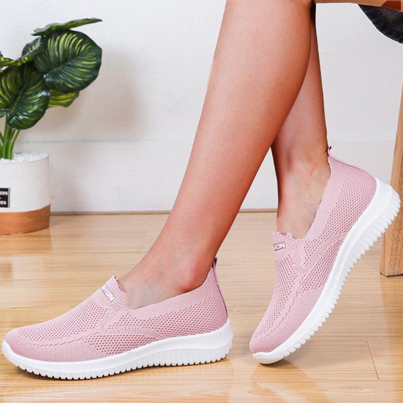 Naisten Mesh Suljettu Varvas Lazy Slip On Vapaa-Ajan Kävelykengät