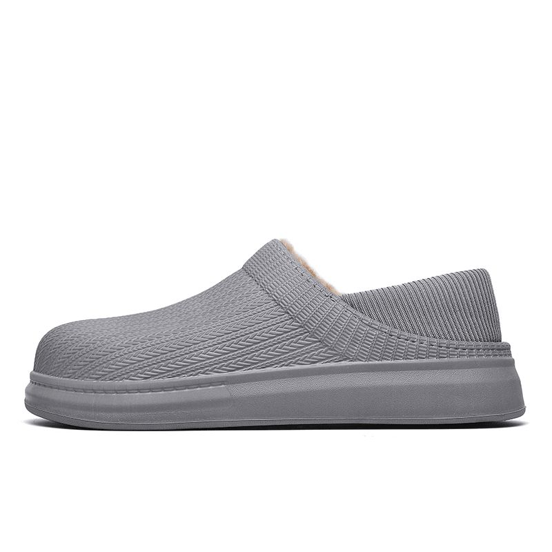 Miesten Mukavat Leveät Pyöreät Varpaat Lämpimät Easy Slip-On Kotitossut