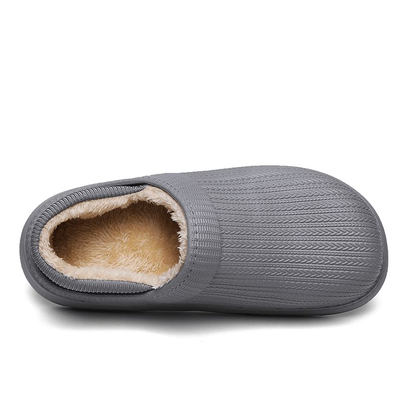 Miesten Mukavat Leveät Pyöreät Varpaat Lämpimät Easy Slip-On Kotitossut