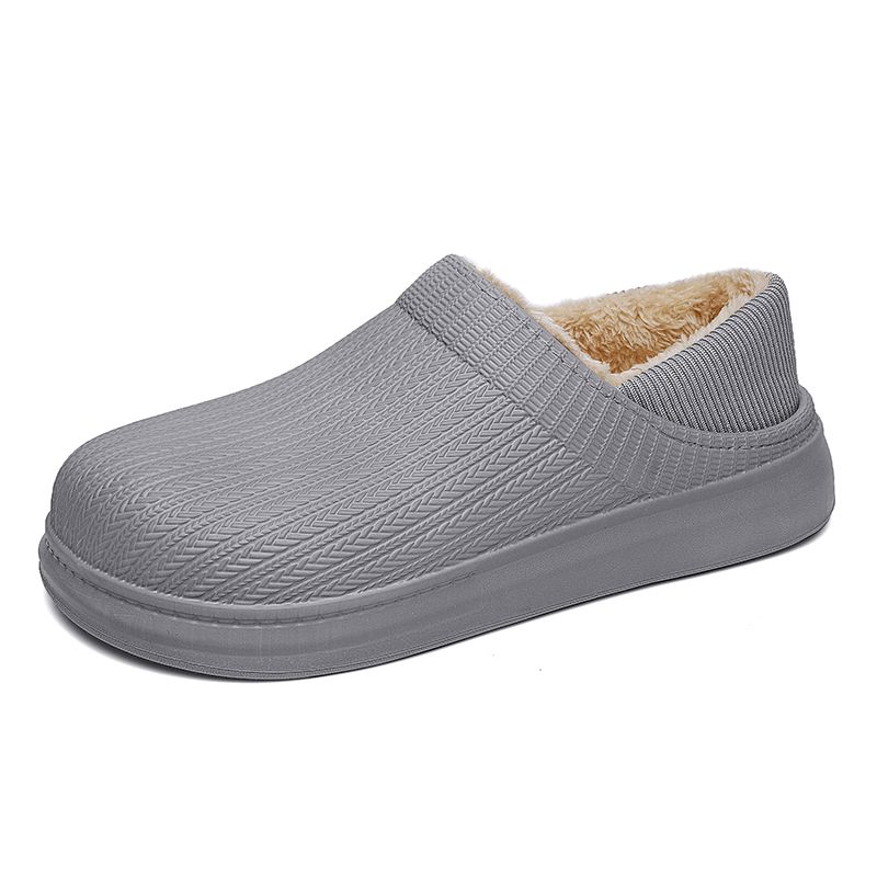 Miesten Mukavat Leveät Pyöreät Varpaat Lämpimät Easy Slip-On Kotitossut