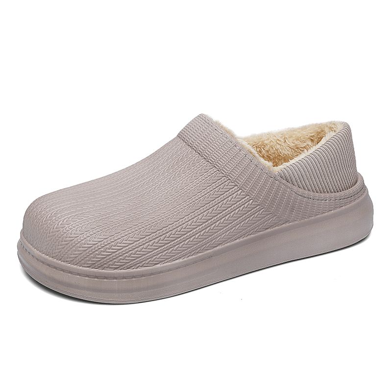 Miesten Mukavat Leveät Pyöreät Varpaat Lämpimät Easy Slip-On Kotitossut