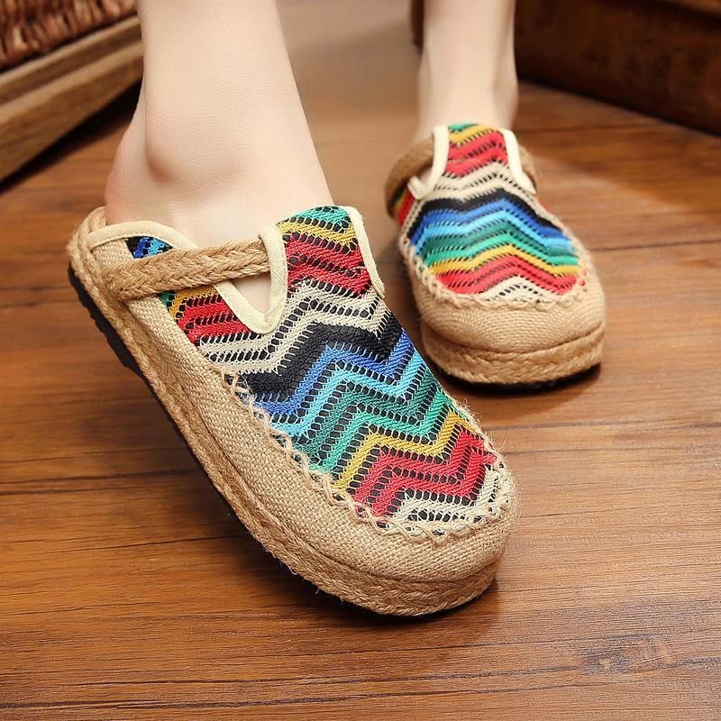 Rainbow Espadrilles Pellavaselkäiset Loaferit