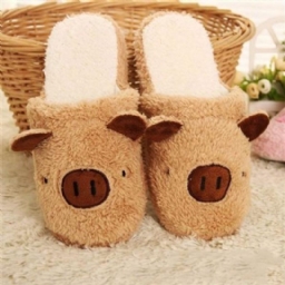 Uusi Winter Lover Sarjakuva Pig Keep Warm Pehmopuuvillainen Home Indoor Lovely Tohveli