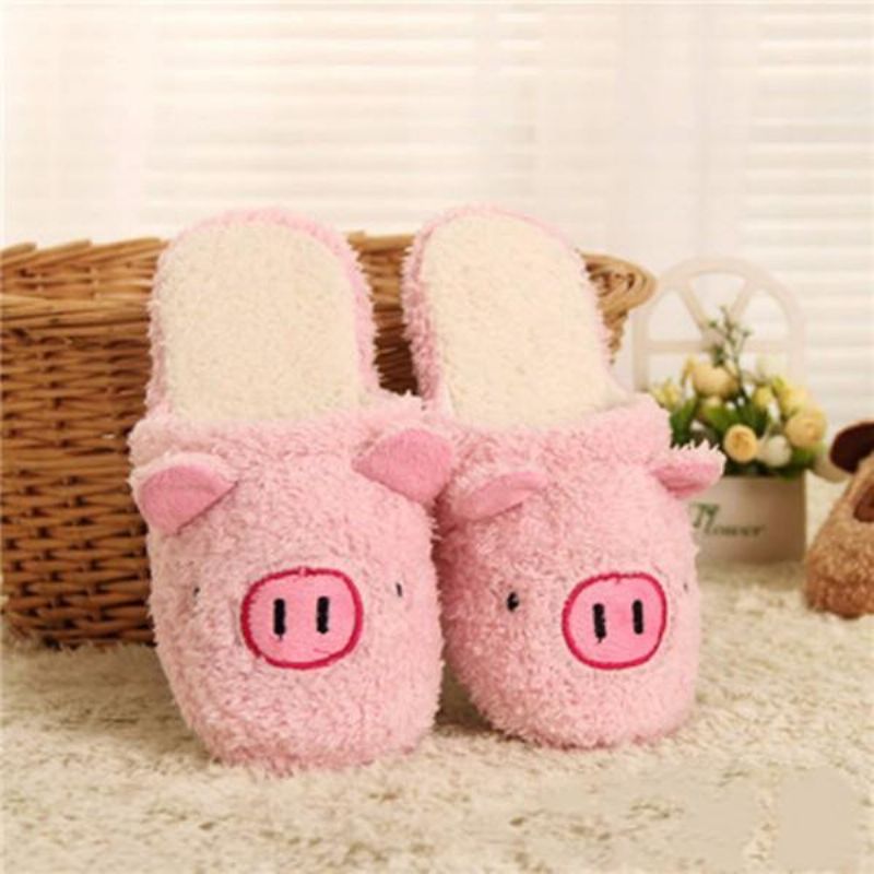 Uusi Winter Lover Sarjakuva Pig Keep Warm Pehmopuuvillainen Home Indoor Lovely Tohveli