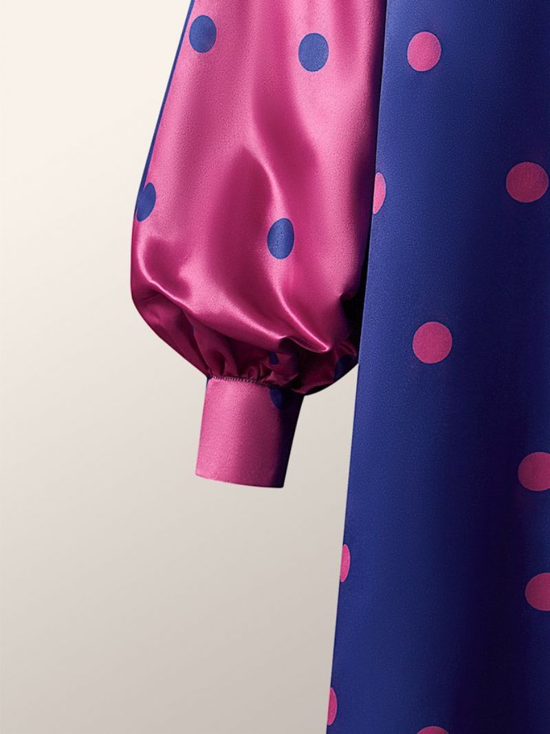 Urban Pitkähihainen Polka Dots Löysä Minimekko