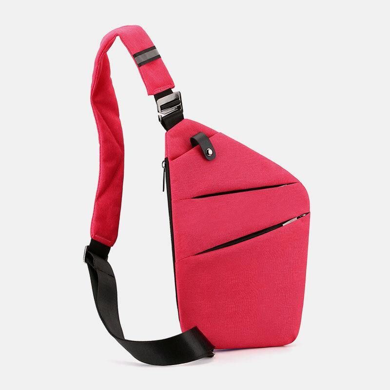 Miesten Luminous Oxford Multi-Taskut Suuri Kapasiteetti Varkaudenesto Vedenpitävä Crossbody Laukku Rintalaukku Sling Bag