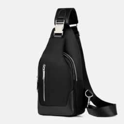 Miesten Oxford Usb-Lataus Vedenpitävä Rento Ulkokäyttöinen Crossbody-Laukku Rintalaukkulaukku