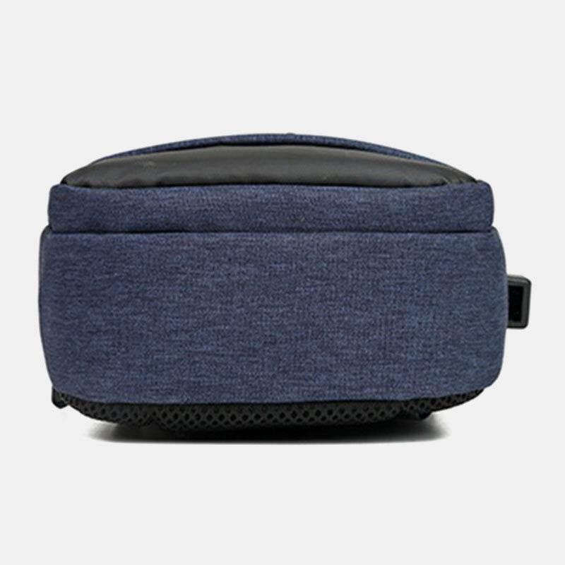 Miesten Oxford Vedenpitävä Suurikapasiteettinen Usb-Latausrintalaukku Messenger Crossbody Bag