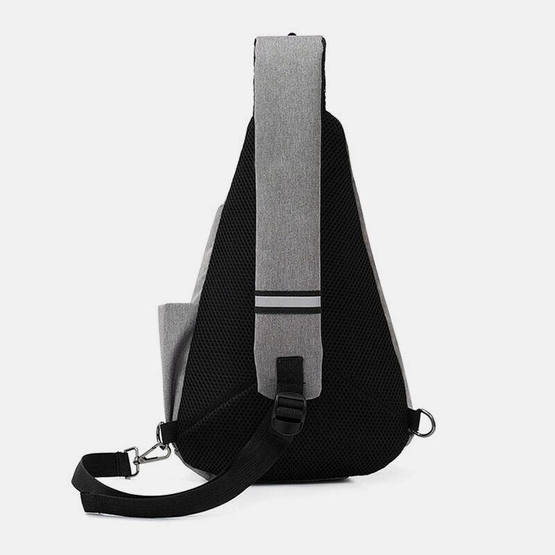 Unisex Nylon Kevyt Kontrasti Väri Rento Ulkoilu Monikäyttöinen Olkalaukku Crossbody Bag Rintalaukku