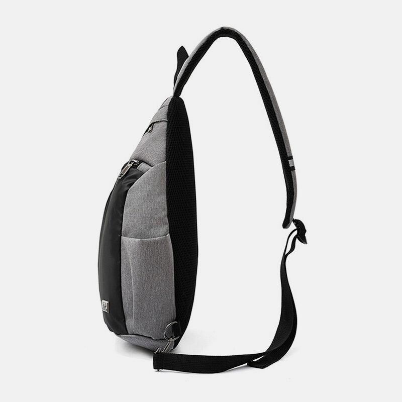 Unisex Nylon Kevyt Kontrasti Väri Rento Ulkoilu Monikäyttöinen Olkalaukku Crossbody Bag Rintalaukku