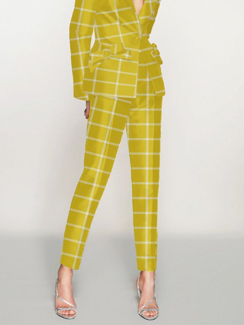 Plaid Urban Fashion Regular Fit Pants