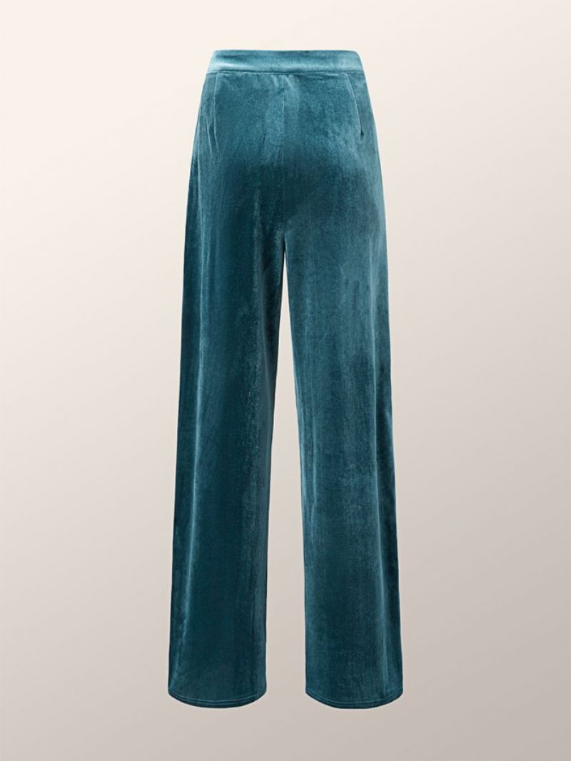 Vintage Basics Simple Velvet Casual Pants