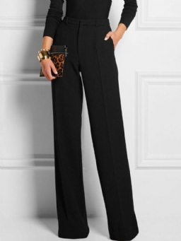 Work Plain Simple Fashion Straight Pants