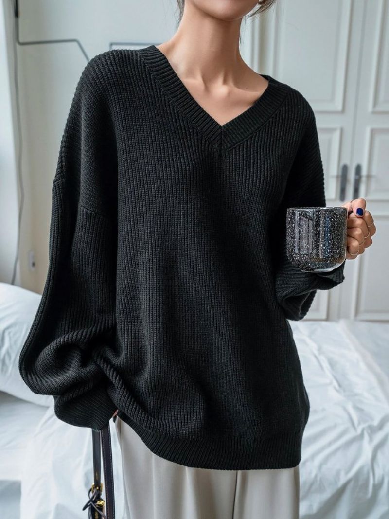 Musta Daily Pitkähihainen Regular Fit Simple Sweater