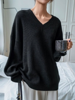 Musta Daily Pitkähihainen Regular Fit Simple Sweater