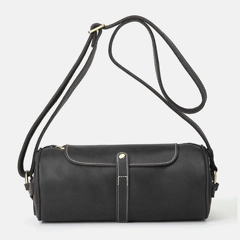 Miesten Aito Nahka Retro Fashion Säädettävä Crossbody Laukku Olkalaukku