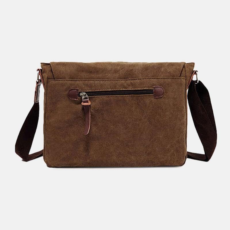 Miesten Aitoa Nahkaa Ja Kangasta Sisältävä Retromatkalaukku Monitaskuinen Kantolaukku Crossbody-Laukku