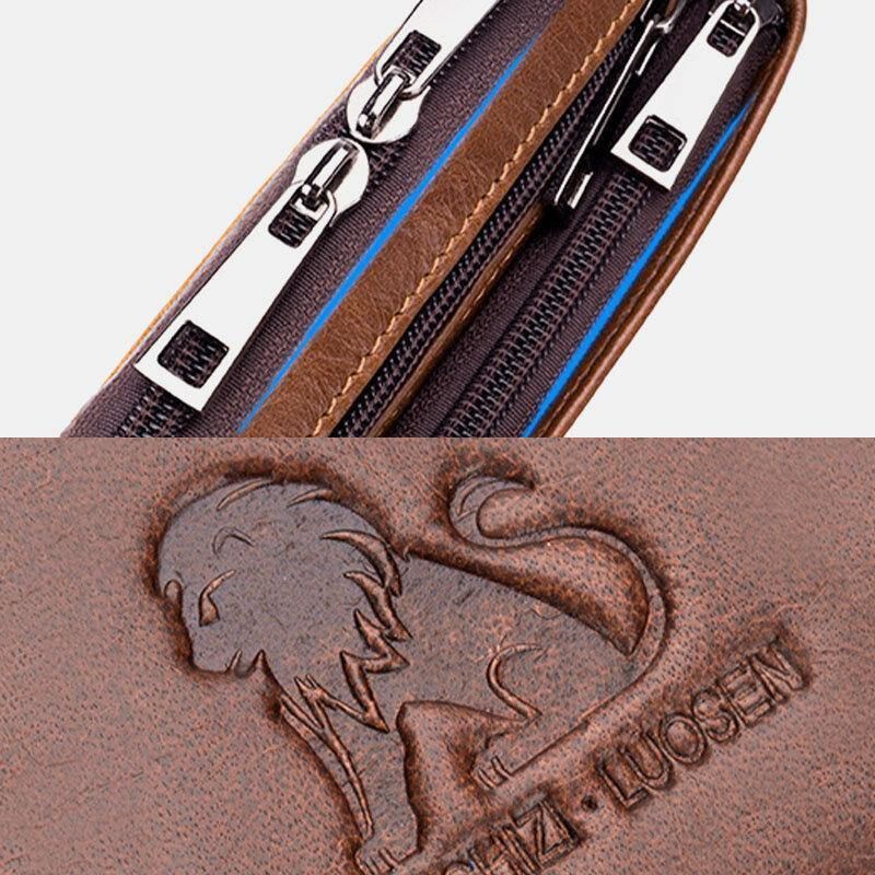 Miesten Aitoa Nahkaa Monikäyttöinen Vintage Casual 6.5 Tuuman Vyötärölaukku Crossbody Laukku Olkalaukku