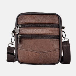 Miesten Aitoa Nahkaa Suuren Kapasiteetin Business Multi-Carry Crossbody Laukku