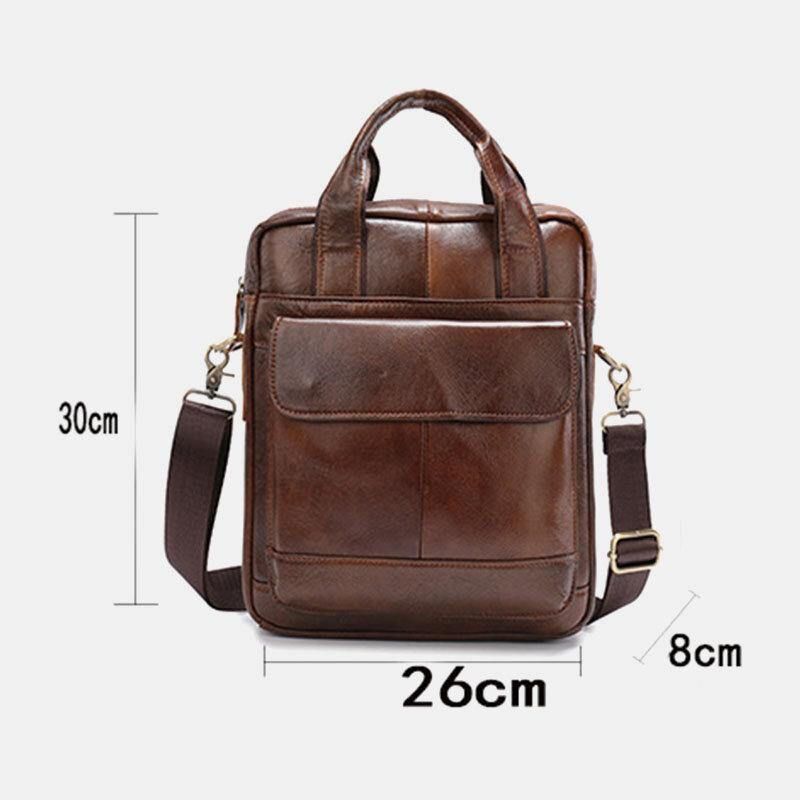 Miesten Aitoa Nahkaa Suuri Kapasiteetti Varkaudenesto Vintage 6.5 Tuuman Puhelinlaukku Messenger Salkku Olkalaukku Crossbody Bag Käsilaukku