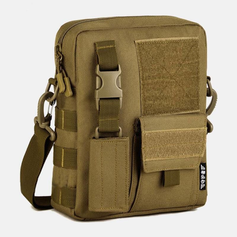 Miesten Camo Pattern Monitoiminen Suuri Kapasiteetti Ulkoilumatkailun Taktinen Laukku Crossbody-Laukku Olkalaukku Neliömäinen Laukku