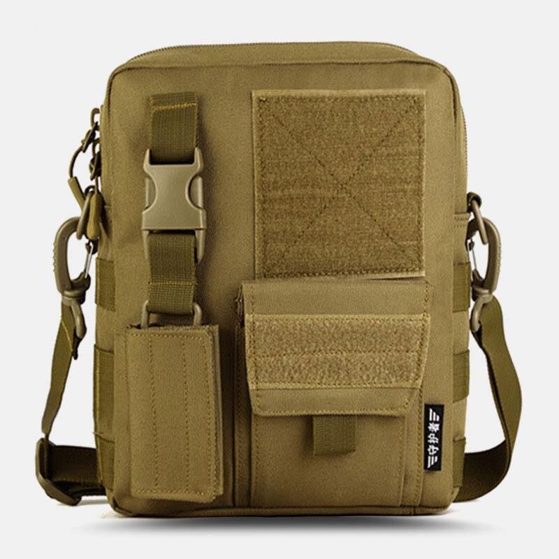 Miesten Camo Pattern Monitoiminen Suuri Kapasiteetti Ulkoilumatkailun Taktinen Laukku Crossbody-Laukku Olkalaukku Neliömäinen Laukku