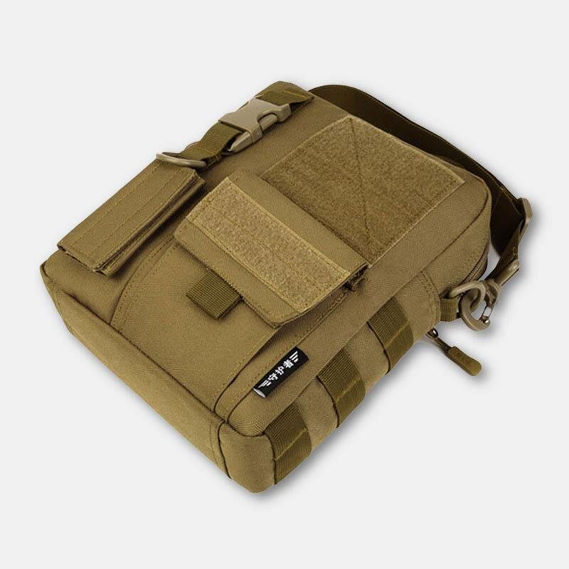 Miesten Camo Pattern Monitoiminen Suuri Kapasiteetti Ulkoilumatkailun Taktinen Laukku Crossbody-Laukku Olkalaukku Neliömäinen Laukku