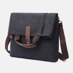 Miesten Canvas Varkaudenesto Vedenkestävä Vintage Messenger Bag Olkalaukku Crossbody Bag Käsilaukku