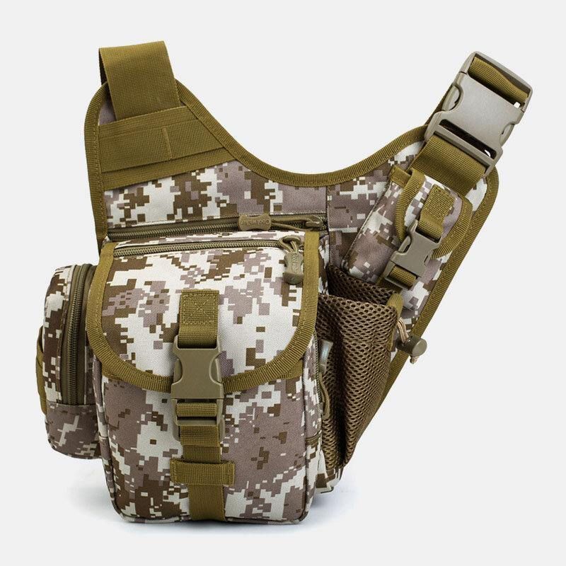 Miesten Oxford Outdoor Ratsastus Urheilu Camo Vedenpitävä Suuri Tilavuus Crossbody Laukku Vyötärölaukku Satulalaukku