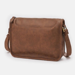 Miesten Pu-Nahka Suuri Kapasiteetti Vintage 6.3 Tuuman Puhelinlaukku Messenger Bags Crossbody Laukut Olkalaukku