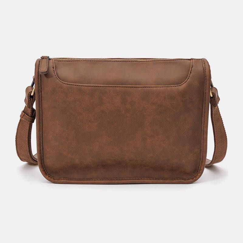 Miesten Pu-Nahka Suuri Kapasiteetti Vintage 6.3 Tuuman Puhelinlaukku Messenger Bags Crossbody Laukut Olkalaukku