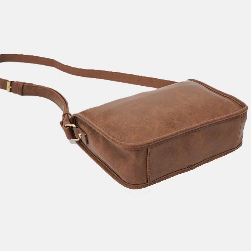 Miesten Pu-Nahka Suuri Kapasiteetti Vintage 6.3 Tuuman Puhelinlaukku Messenger Bags Crossbody Laukut Olkalaukku