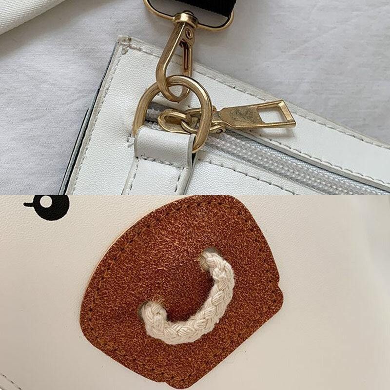 Naisten Pu-Nahka Lehmät Pattern Muoti Rento Crossbody Laukut Olkalaukut