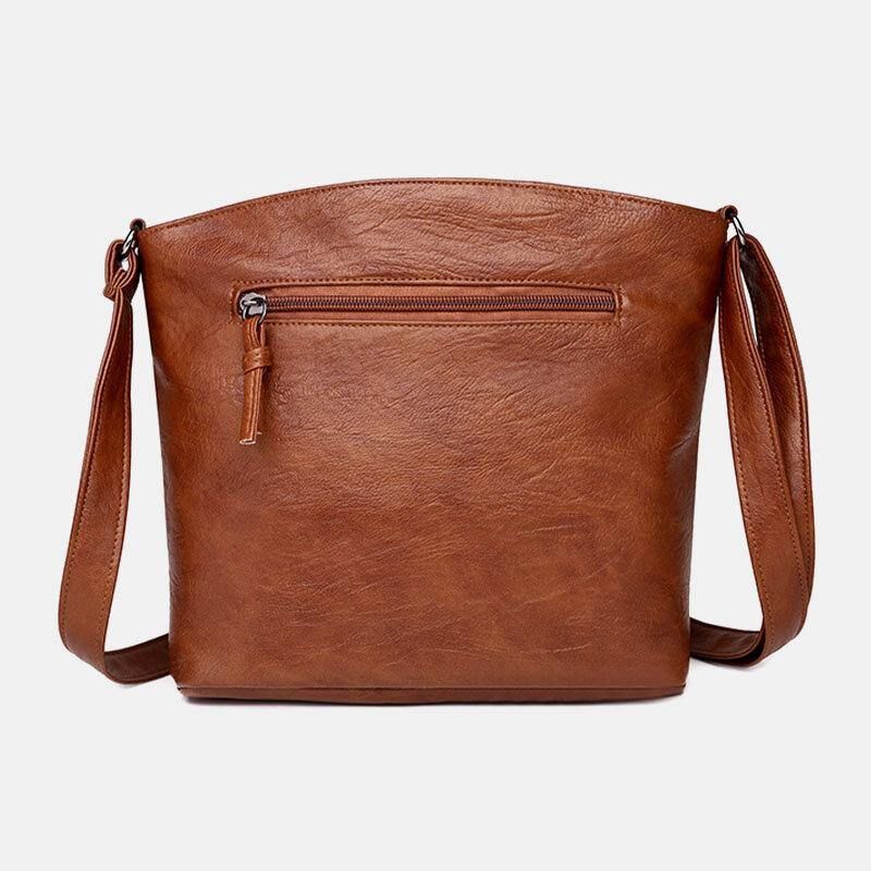 Naisten Pu-Nahka Suuri Kapasiteetti Retro 6.3 Tuuman Monitaskuinen Puhelinlaukku Pehmeä Crossbody Laukut Olkalaukku