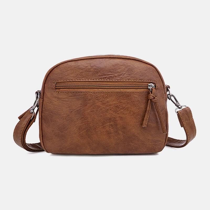 Naisten Pu-Nahkainen Monitaskuinen Retro Fashion 6.3 Tuuman Puhelinlaukku Pehmeä Crossbody Laukut Olkalaukku