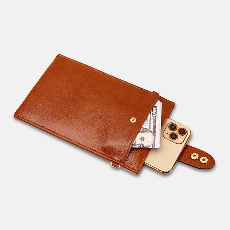 Naisten Pu-Nahkainen Retro 6.3 Tuuman Puhelinlaukku Mini Multi-Card Slot Crossbody Laukut Olkalaukku